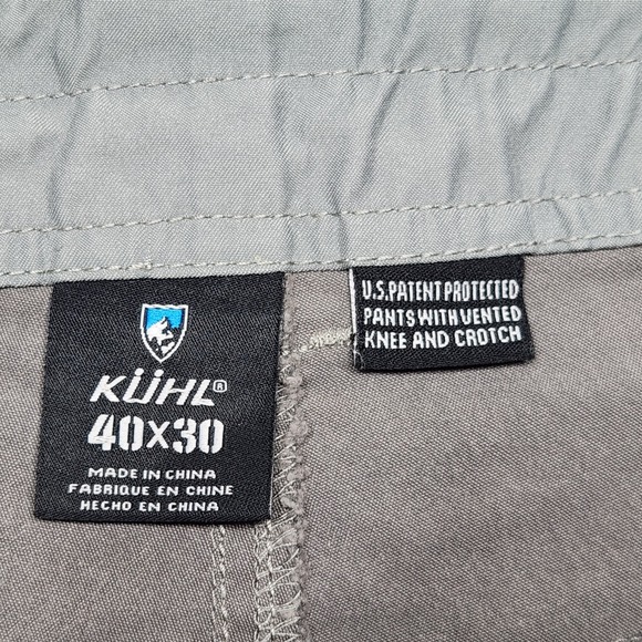 Kuhl‎ Pants Mens 40x30 Gray Utility Hiking Work Outdoors Cargo Stretch Straight - Picture 4 of 11